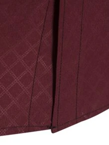 Manfinity Mode Nam Kẻ Sọc In Tay Dài Nút Lên Trơn Màu Đỏ Đậm Công Sở Sơ Mi Công Sở Cho Chồng - Màu Đỏ Sâu - Xem 4