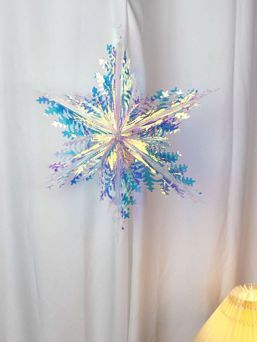 1入組鐳射鏤空花朵設計紙制絨球 - 彩色 - 查看 1