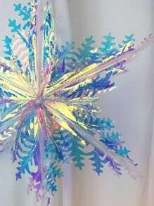 1入組鐳射鏤空花朵設計紙制絨球 - 彩色 - 查看 4