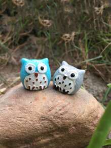 5pcs Cartoon Owl Shaped Random Garden Ornament - Multicolor - View 4