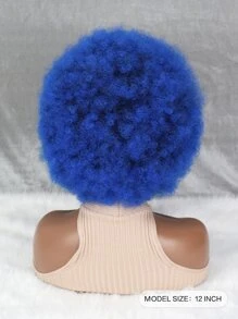 Peluca sintética afro corto rizado con tupe - Multicolor - Ver 5