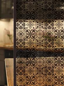 1roll Geometric Pattern Decorative Film, Vintage Transparent Decorative Electrostatic Film, For Window Glass,Stickers,Wall Decal, Vinyl Decal For Home Decorations,Spring Decoration Items Refresh Your Home,Rama Decoration Stickers Gifts Birthday Graduation - Multicolor - View 6