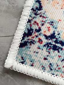 1pc Scroll Pattern Outdoor Quick-Drying Rug, Vintage Floor Rug For Outdoor