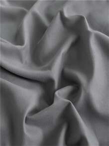 Solid Duvet Cover Without Filler - Grey - View 8