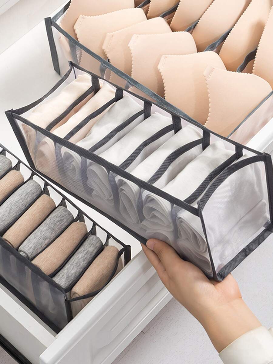 1 Màu Sắc Ngẫu Nhiên Tủ Quần Áo Tổ Chức Quần Áo, Hộp Lưu Trữ Đồ Lót Di Động Có Thể Giặt Được, Hộp Bảo Quản Đồ Lót Ngăn Kéo Tất Tổ Chức - Nhiều màu - Xem 1