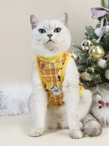 Petsin 聖誕聖誕老人和雪花印花寵物背心 - 黃色 - 查看 5