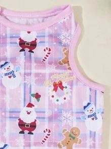 PETSIN 1件聖誕老人雪花寵物背心 - 黃色 - 查看 4