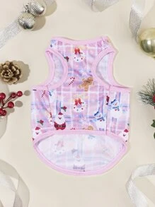 PETSIN 1件聖誕老人雪花寵物背心 - 黃色 - 查看 6