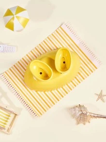 1pc Cartoon Duck Design Soap Dish, Cute PP Soap Box For Bathroom Bathroom Decor Summer Back To School