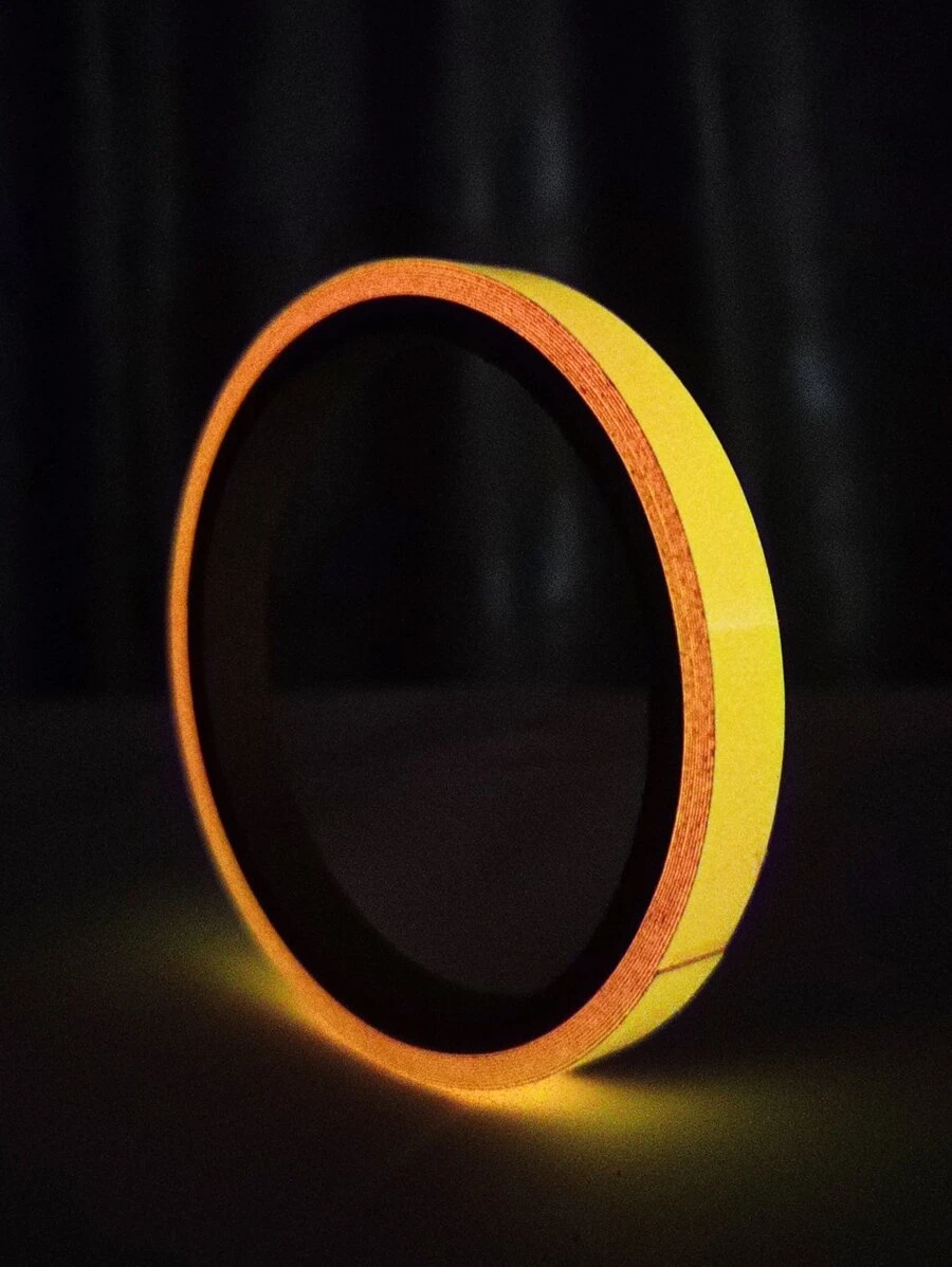 1roll PVC Floor Sealing Sticker, Modern Glow In The Dark Decoration Tape For Home - Orange - View 1