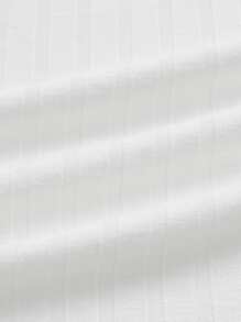 GENTILAND 男士小高領羅紋針織T恤 - 白色 - 查看 4