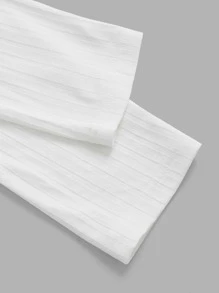 GENTILAND 男士小高領羅紋針織T恤 - 白色 - 查看 5