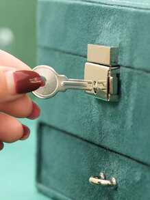 1pc Multi-layer Jewelry Storage Box - Green - View 3