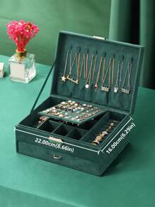 1pc Multi-layer Jewelry Storage Box - Green - View 4