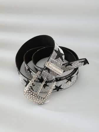 Y2K Rhinestone Star Decor Belt Street,School Halloween Summer, School Fall, Autumn, Halloween