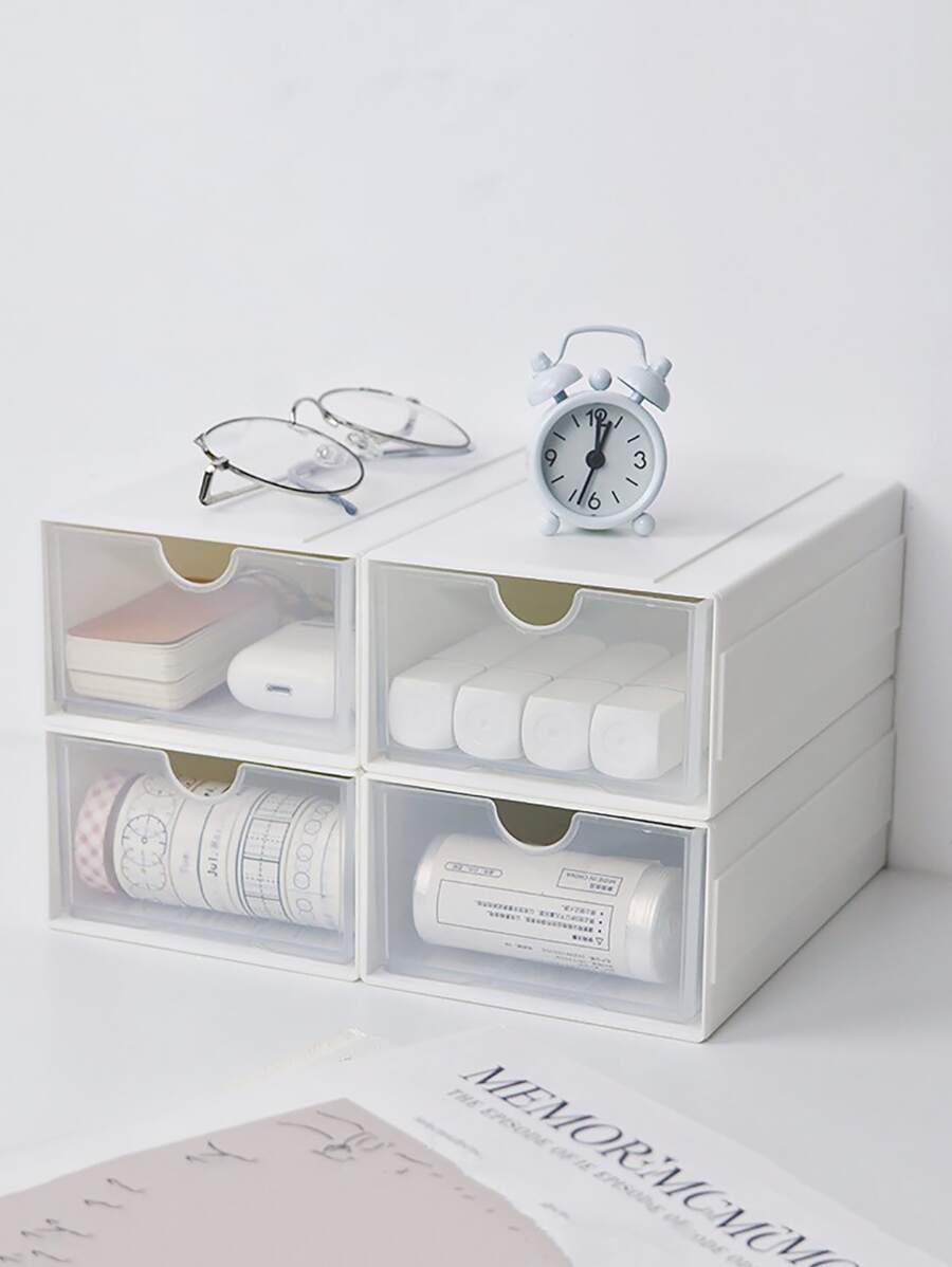 1入組素色文具收納盒 - 白色 - 查看 1