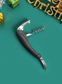 1 pieza Abridor de vino de acero inoxidable multifuncional - Negro - Ver 1