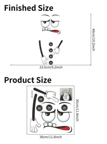 1pc Cartoon Graphic Toilet Lid Decal, Cartoon PVC WC Pedestal Pan Cover Sticker For Bathroom, Stickers, Wall Decal, Vinly Decal For Home Decorations, Spring Decoration Items Refresh Your Home, Rama Decoration Stickers