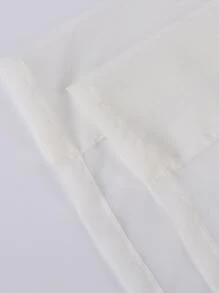 1pc Bead Tassel Decor Window Valance - Red and White - View 3
