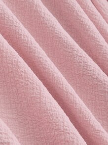 SHEIN MOD Đầm Ren lên Dây kéo áo nịt Xù Nếp gấp Phần Ngực Hoa Retro - Bụi hồng - Xem 3