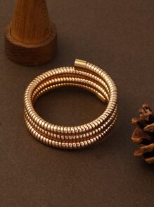 極簡風格分層手鏈 - 金黃色 - 查看 2