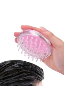 1pc Multifunction Massage Hair Brush, Creative Random Color Head Massage Brush Shampoo Comb Home Bathroom Decor - Multicolor - View 1