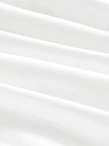 SHEIN MOD Surplice Neck Ruched Ruffle Hem Dress - White - View 6