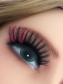 5pairs Cat Eye Full Strip False Eyelashes - Multicolor - View 2