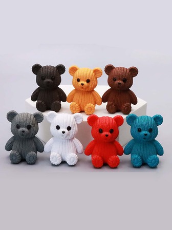 2入組卡通熊設計隨機裝飾工藝