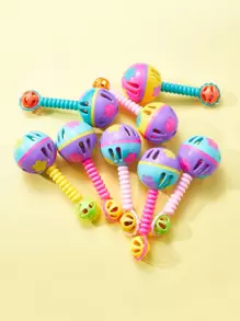 1pc Random Color Floral Pattern Pet Sound Toy - Multicolor - View 1