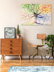 1入組樹圖案掛毯