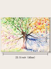 1入組樹圖案掛毯
