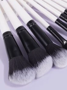 MAANGE 9件套专业化妆刷套装，柔软纤维材质，方便携带，包含粉底刷、眼影刷、高光刷，旅行化妆刷套装，化妆刷套装，化妆刷组合，化妆刷套装，全套化妆刷，化妆刷套装，化妆套装，化妆刷礼盒 - 白色 - 查看 4