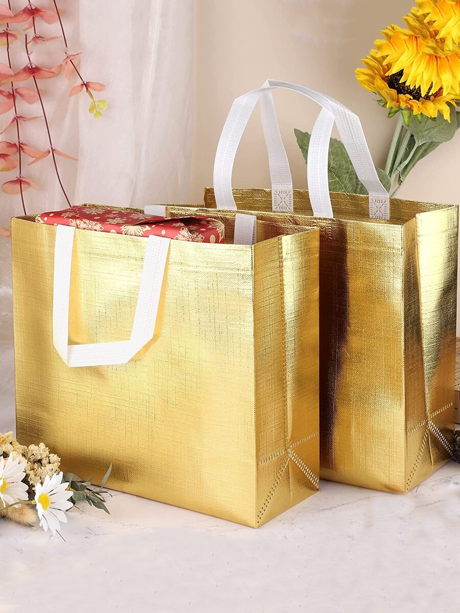 4pcs Plain Gift Bag - Gold - View 1