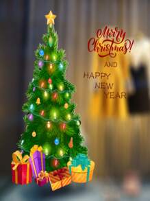 ملصقات حائط شجرة الكريسماس نمط - متعدد الألوان - مشاهدة 2