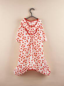 Heart Print Pet Raincoat - Multicolor - View 3