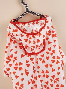 Heart Print Pet Raincoat - Multicolor - View 6