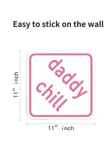 1 pegatina de pared gráfica con letras, calcomanía de arte de pared de PVC de 11x11 pulgadas para decoración del hogar - Rosa - Ver 3