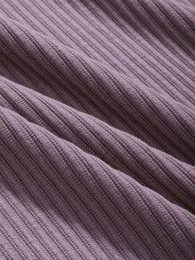 DAZY 拼色长袖衬衫商务休闲秋季女装 - 紫丁香色 - 查看 6