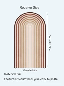 1pc Arch Pattern Wall Sticker - Multicolor - View 4