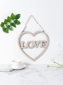 1pc Letter & Heart Shaped Wall Hanging - Multicolor - View 1
