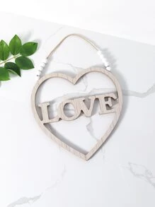 1pc Letter & Heart Shaped Wall Hanging - Multicolor - View 2