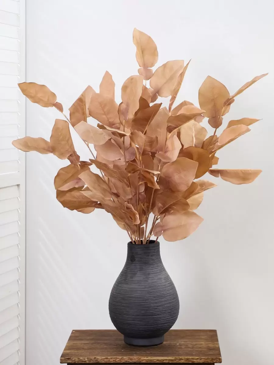 1 片人造叶子，情人节、生日毕业礼物，假植物 - 棕色 - 查看 1