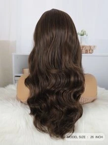 Peluca sintética largo ondulado - Marrón - Ver 2