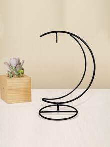 1pc Đồ trang trí bằng sắt, Đồ trang trí thiết kế mặt trăng hiện đại cho trang trí nhà E-I-D - màu đen - Xem 1