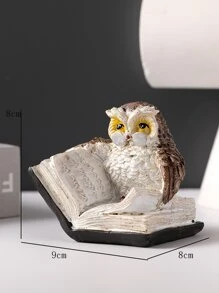 1入組貓頭鷹和書本設計裝飾工藝 - 彩色 - 查看 3