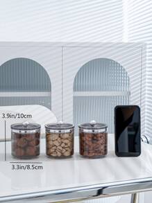 1 pieza transparente alimento almacenamiento frasco - Multicolor - Ver 3