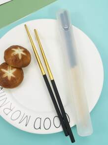 1雙雙色筷子和1入組收納盒