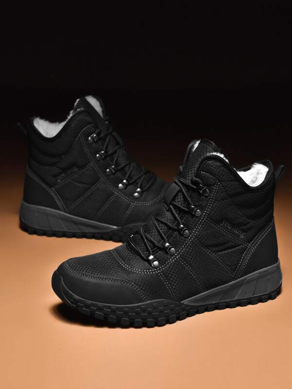 Men Laceup Front Thermal Lined Snow Boots SHEIN UK