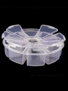 1 件透明珠宝收纳盒，8 格珠宝盒，适合居家和返校使用 - 無色 - 查看 2